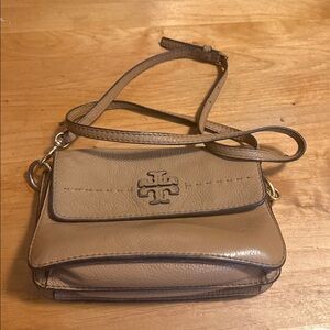Tory Burch Brown Leather McGraw Crossbody bag